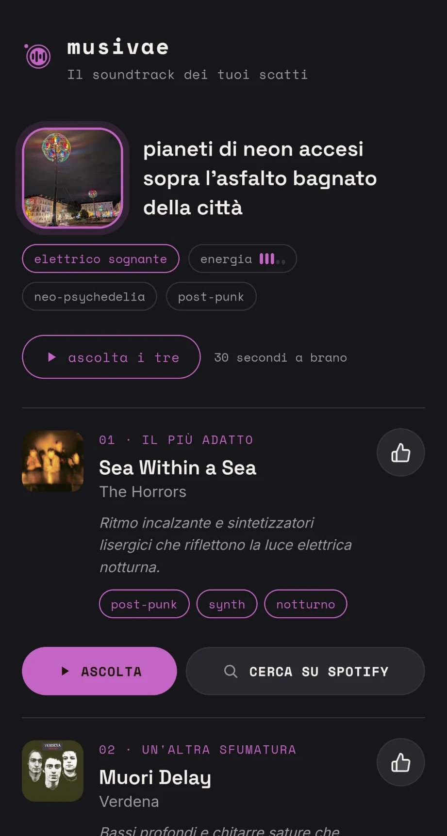 Musivae: la lettura della scena e i tre brani scelti
